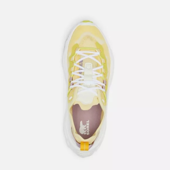 Sorel Kinetic Breakthru Tech Lace Sneaker in Tranquil Yellow & Chalk - Like New - Picture 4 of 16